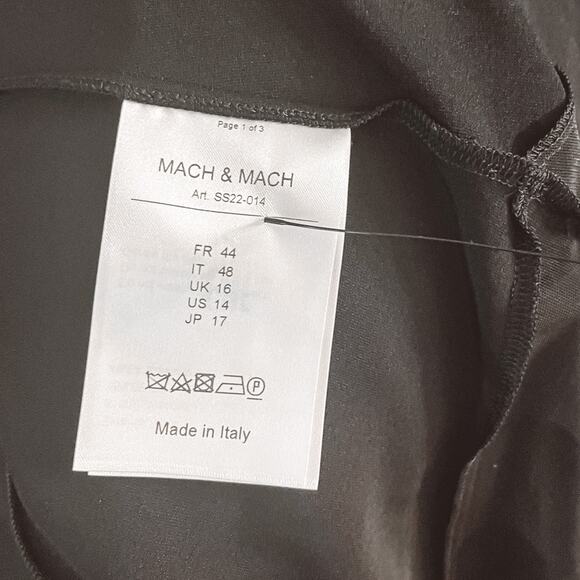 MACH & MACH Sheer Panel Mesh Cutout Turtleneck Minidress Black US 14 NWOT - Picture 8 of 8